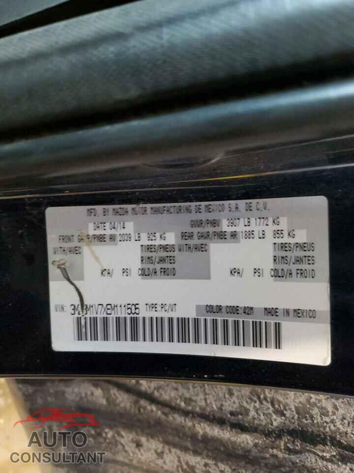 MAZDA 3 2014 - 3MZBM1V7XEM111505