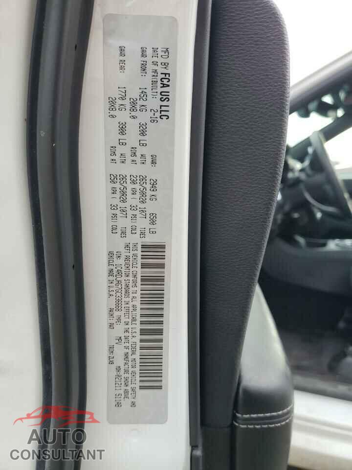 DODGE DURANGO 2016 - 1C4RDJAG7GC336668
