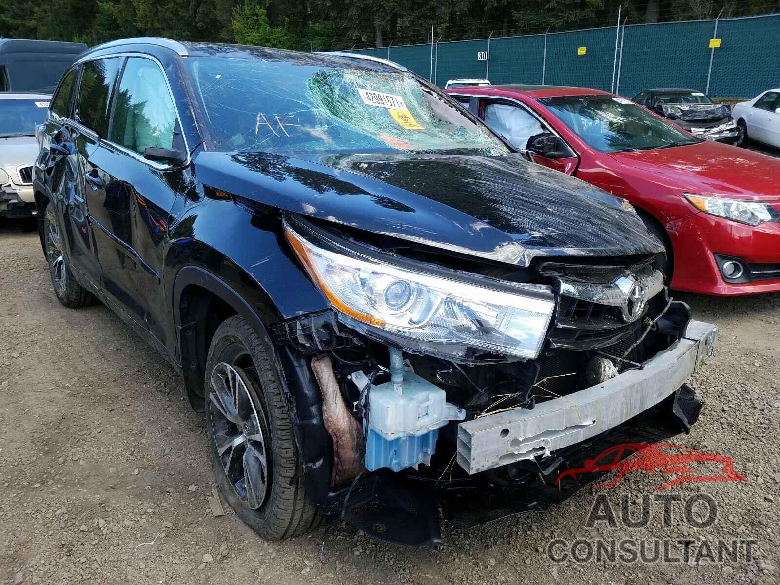TOYOTA HIGHLANDER 2016 - 5TDJKRFH2GS345392