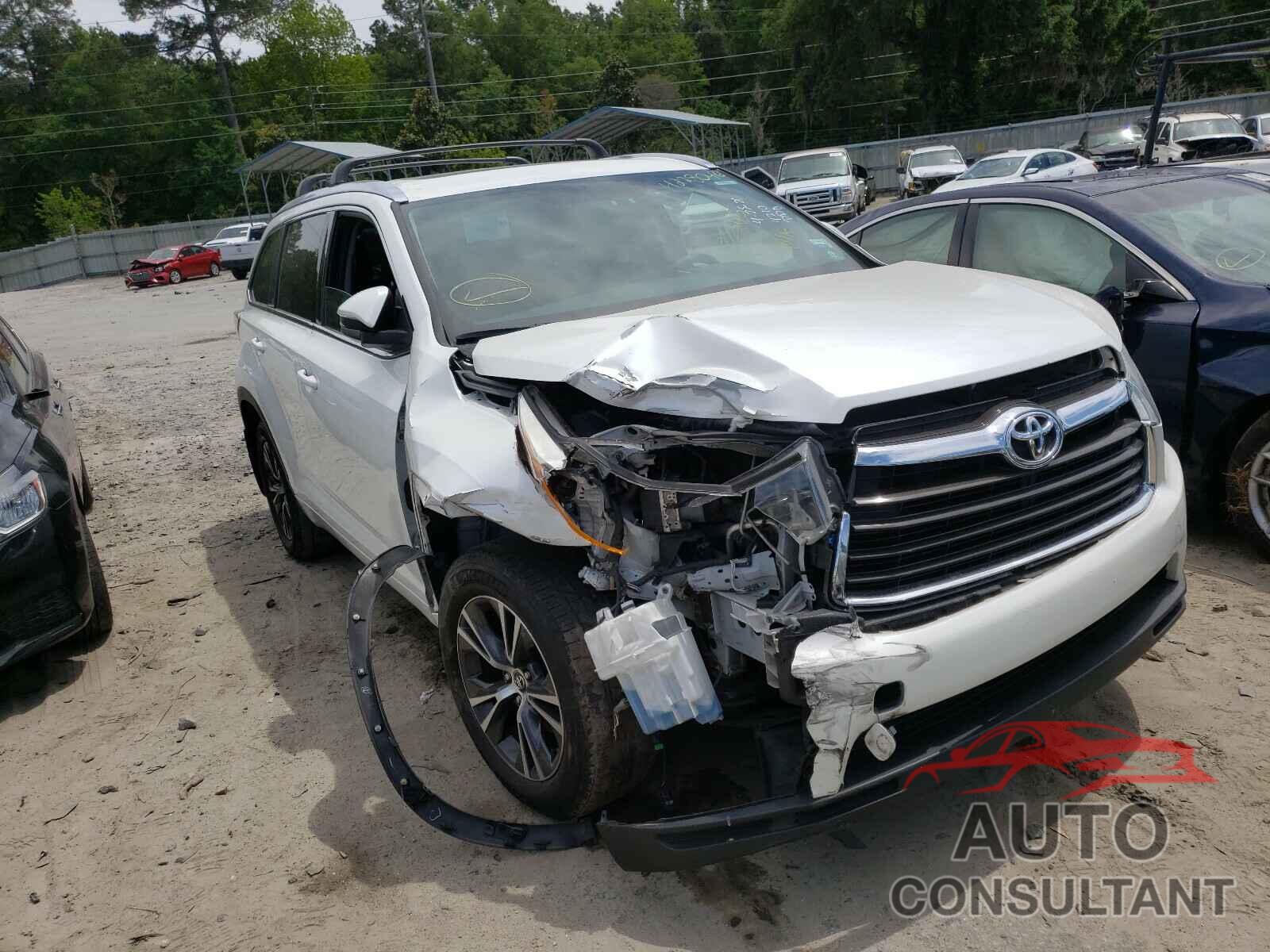 TOYOTA HIGHLANDER 2016 - 5TDJKRFH8GS324210