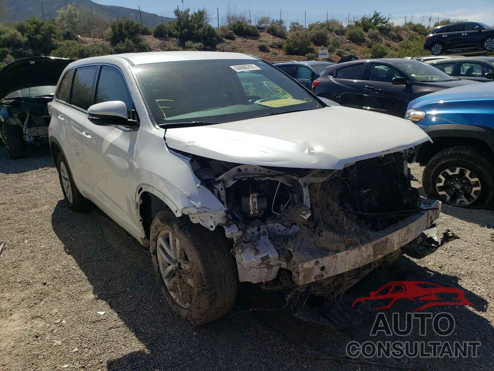 TOYOTA HIGHLANDER 2016 - 5TDZARFH0GS022562