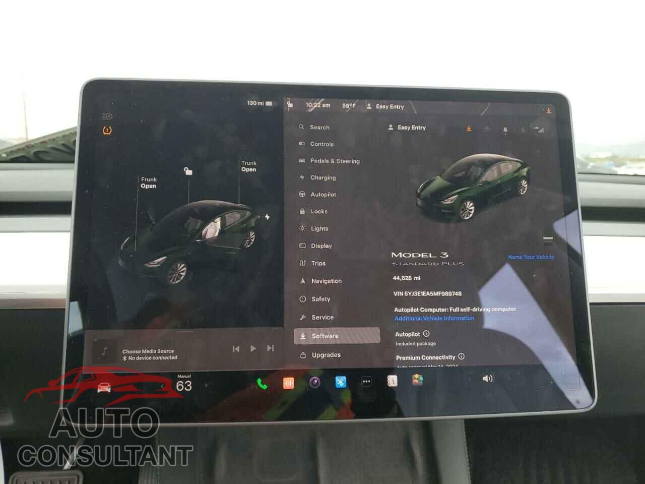 TESLA MODEL 3 2021 - 5YJ3E1EA5MF989748