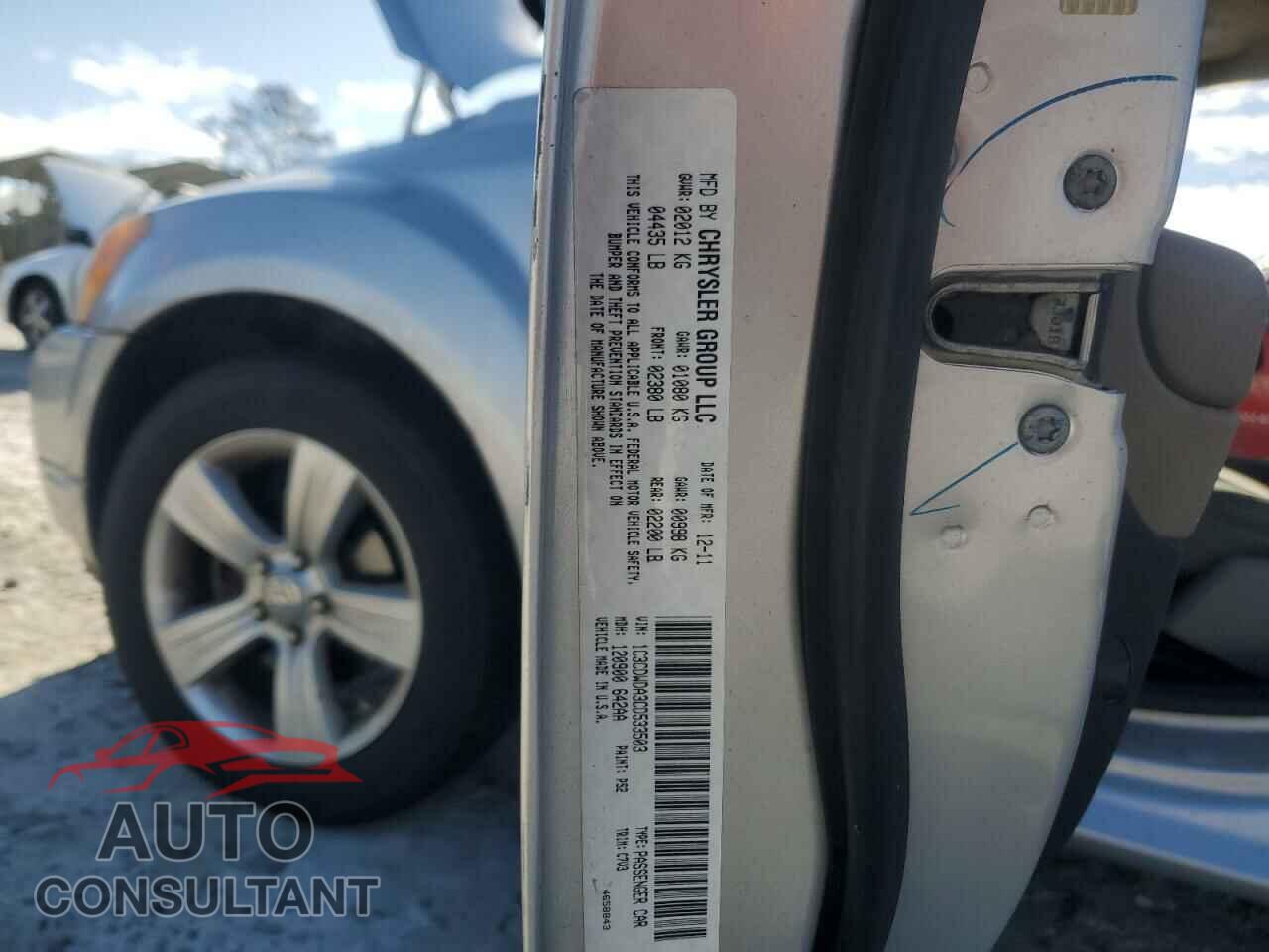 DODGE CALIBER 2012 - 1C3CDWDA3CD533503