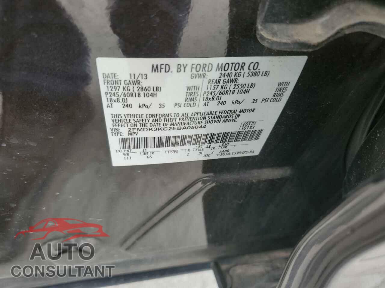 FORD EDGE 2014 - 2FMDK3KC2EBA05044