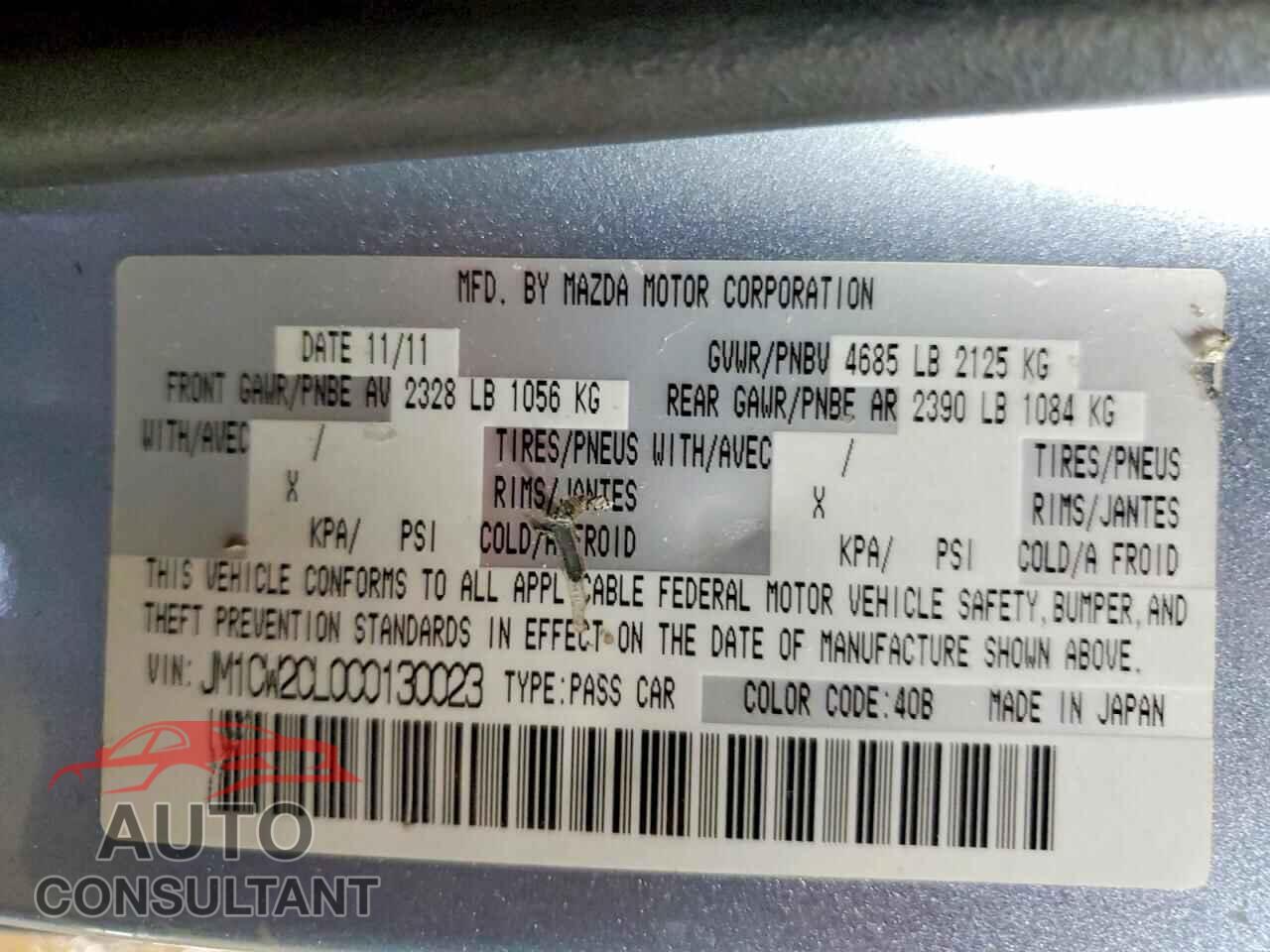 MAZDA 5 2012 - JM1CW2CL0C0130023