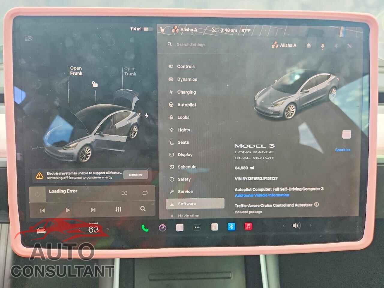 TESLA MODEL 3 2018 - 5YJ3E1EB3JF121137