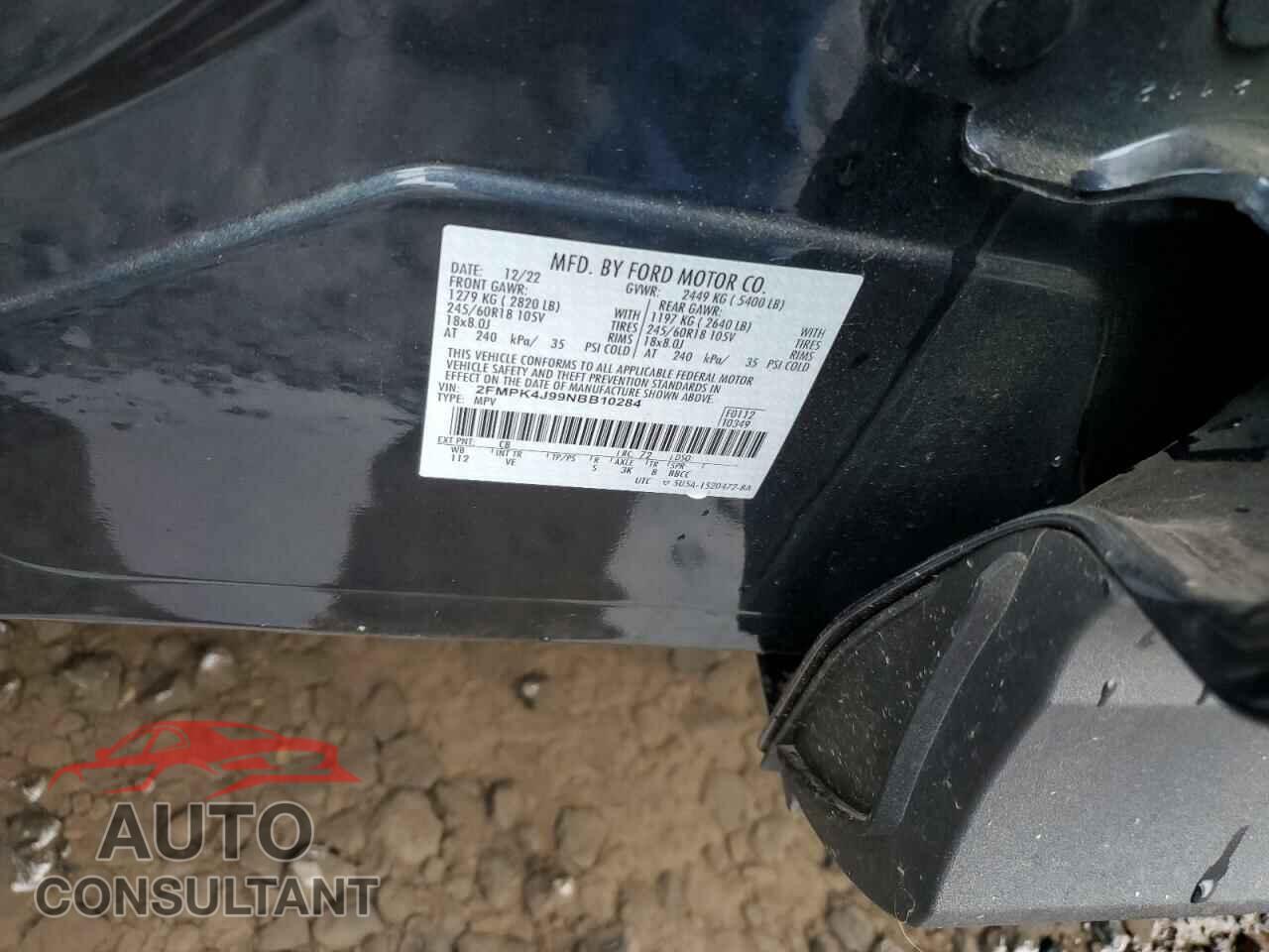 FORD EDGE 2022 - 2FMPK4J99NBB10284