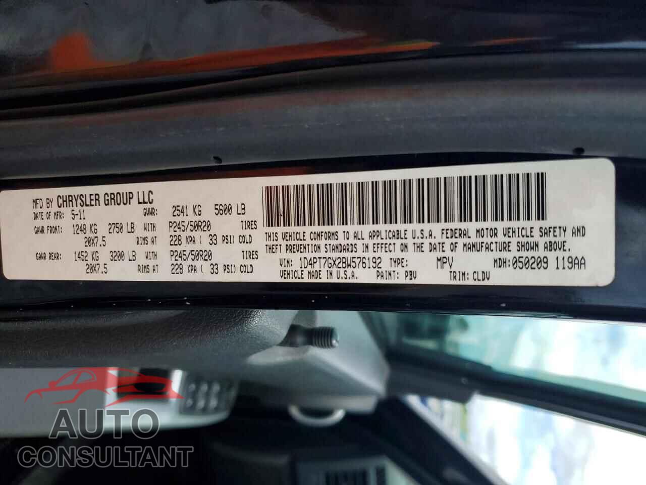 DODGE NITRO 2011 - 1D4PT7GX2BW576192