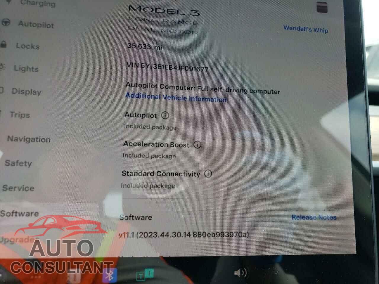 TESLA MODEL 3 2018 - 5YJ3E1EB4JF091677