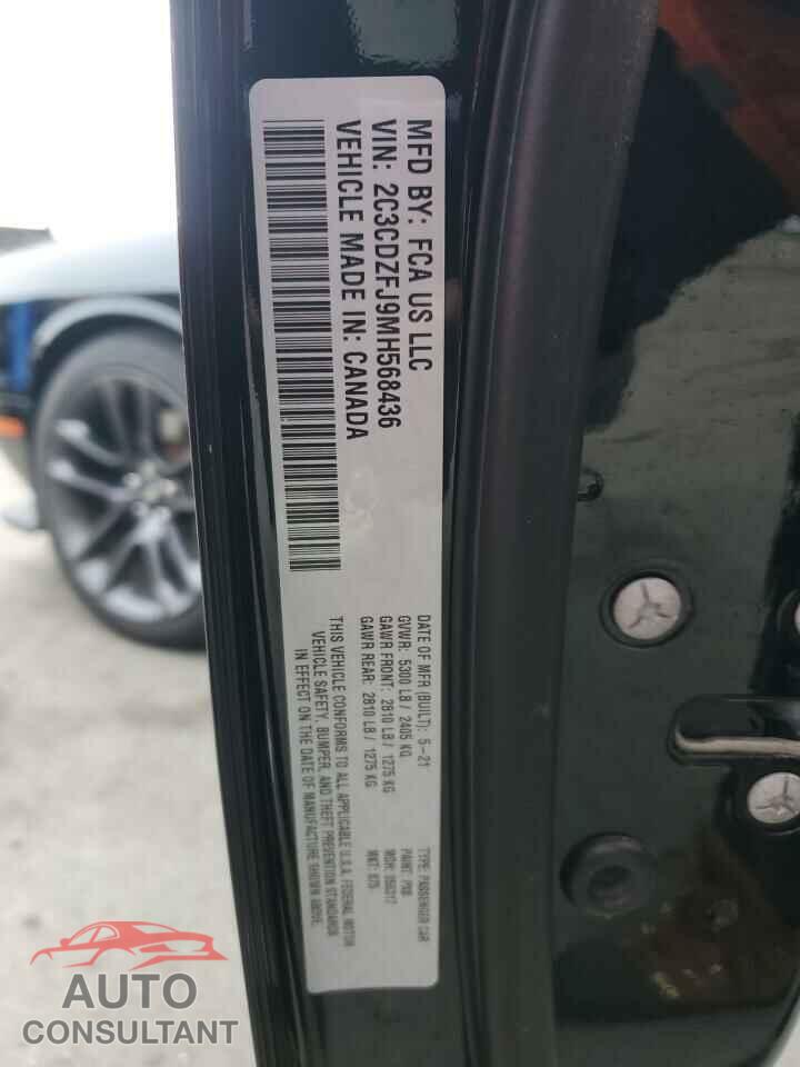 DODGE CHALLENGER 2021 - 2C3CDZFJ9MH568436