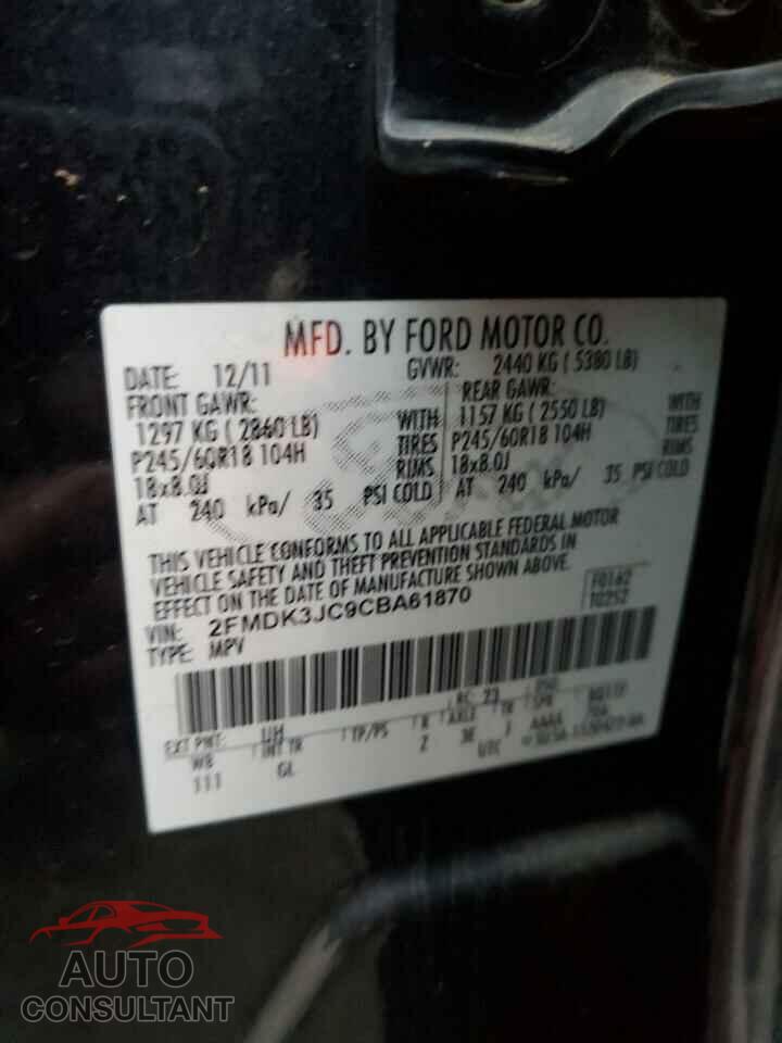 FORD EDGE 2012 - 2FMDK3JC9CBA61870