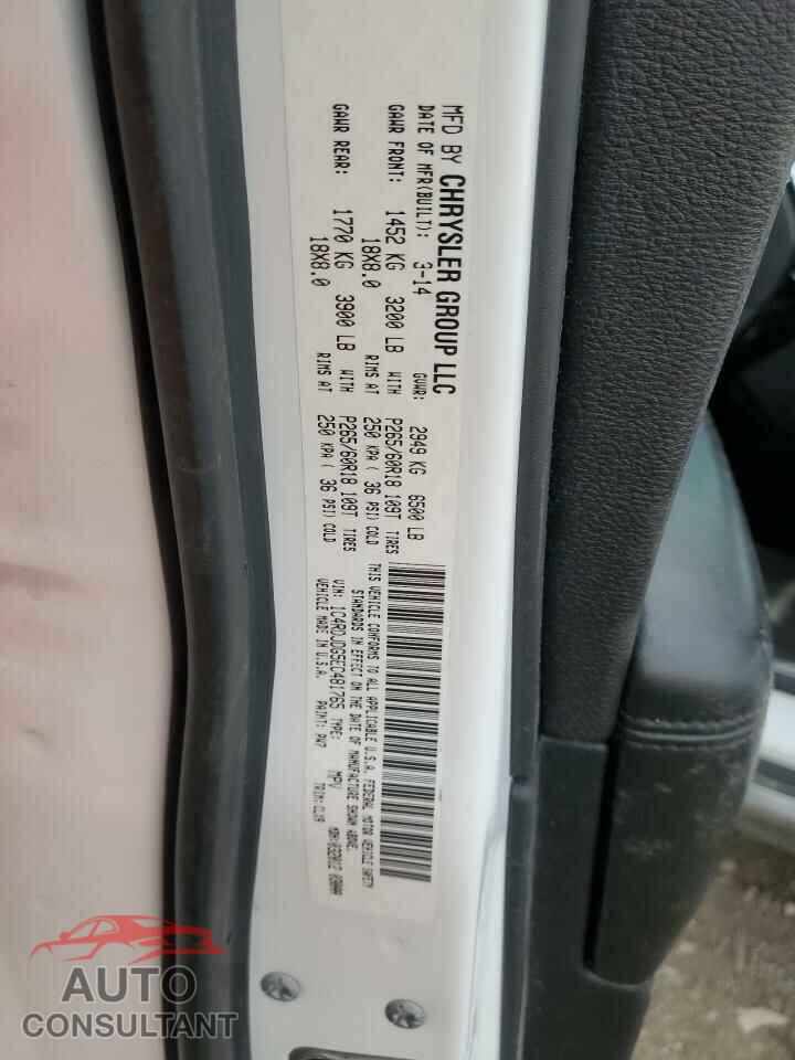DODGE DURANGO 2014 - 1C4RDJDG5EC481765