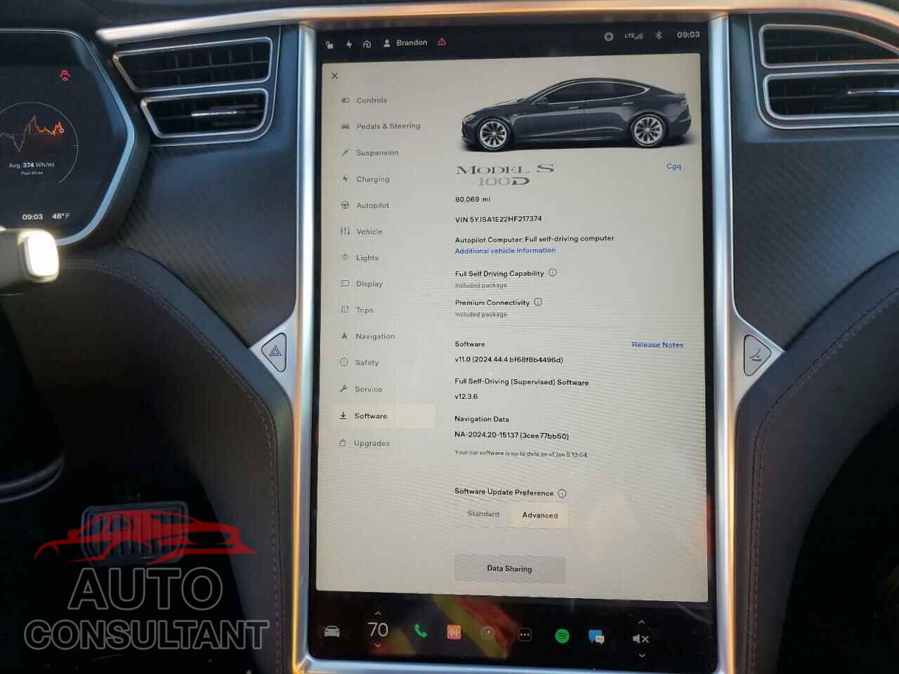 TESLA MODEL S 2017 - 5YJSA1E22HF217374