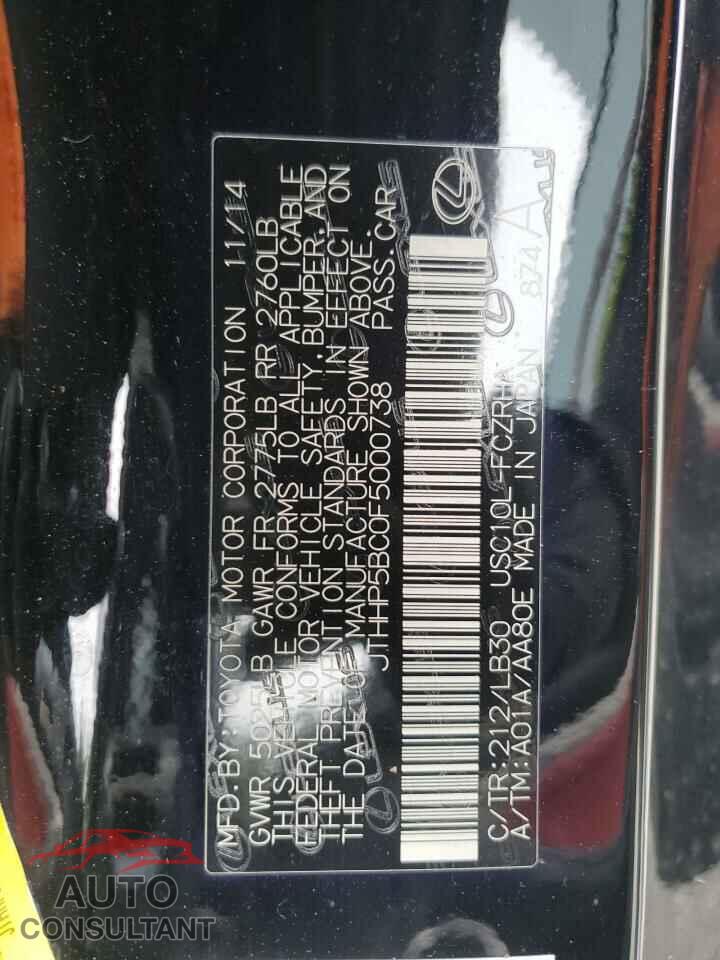LEXUS RC 2015 - JTHHP5BC0F5000738