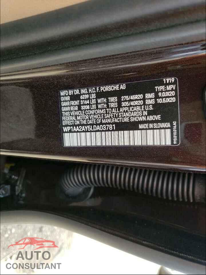PORSCHE CAYENNE 2020 - WP1AA2AY5LDA03781