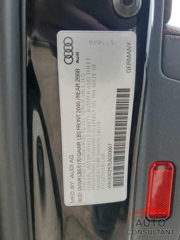 AUDI S5/RS5 2020 - WAUC4CF57LA020067