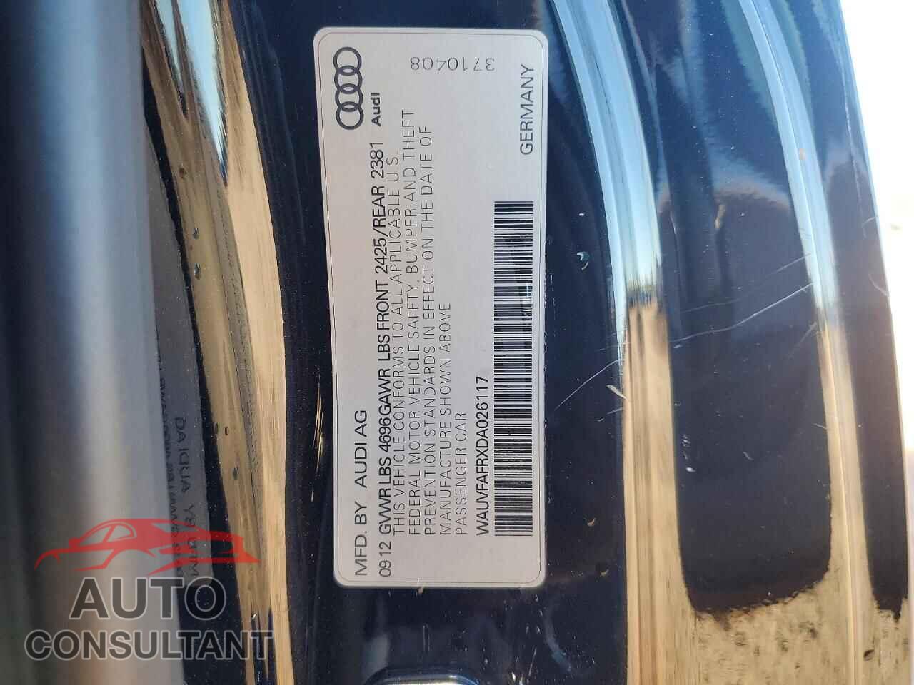 AUDI A5 2013 - WAUVFAFRXDA026117