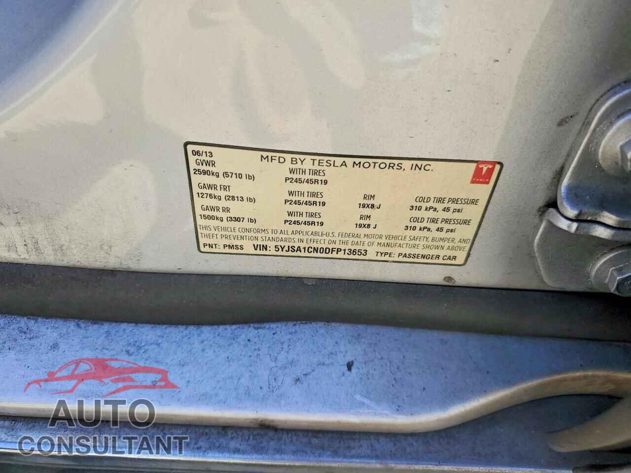 TESLA MODEL S 2013 - 5YJSA1CN0DFP13653