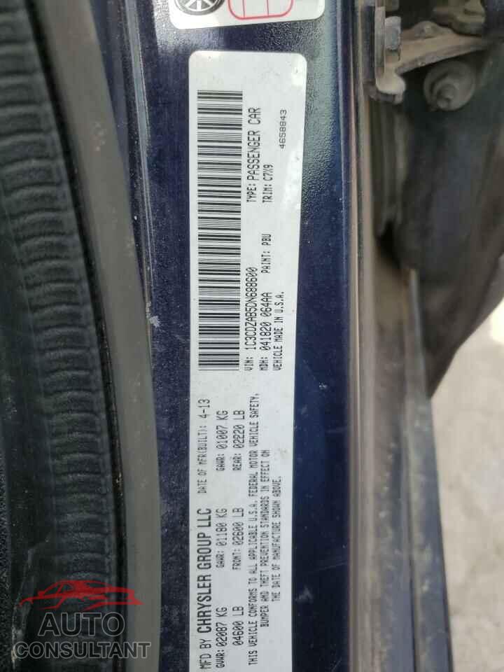 DODGE AVENGER 2013 - 1C3CDZAB5DN688600