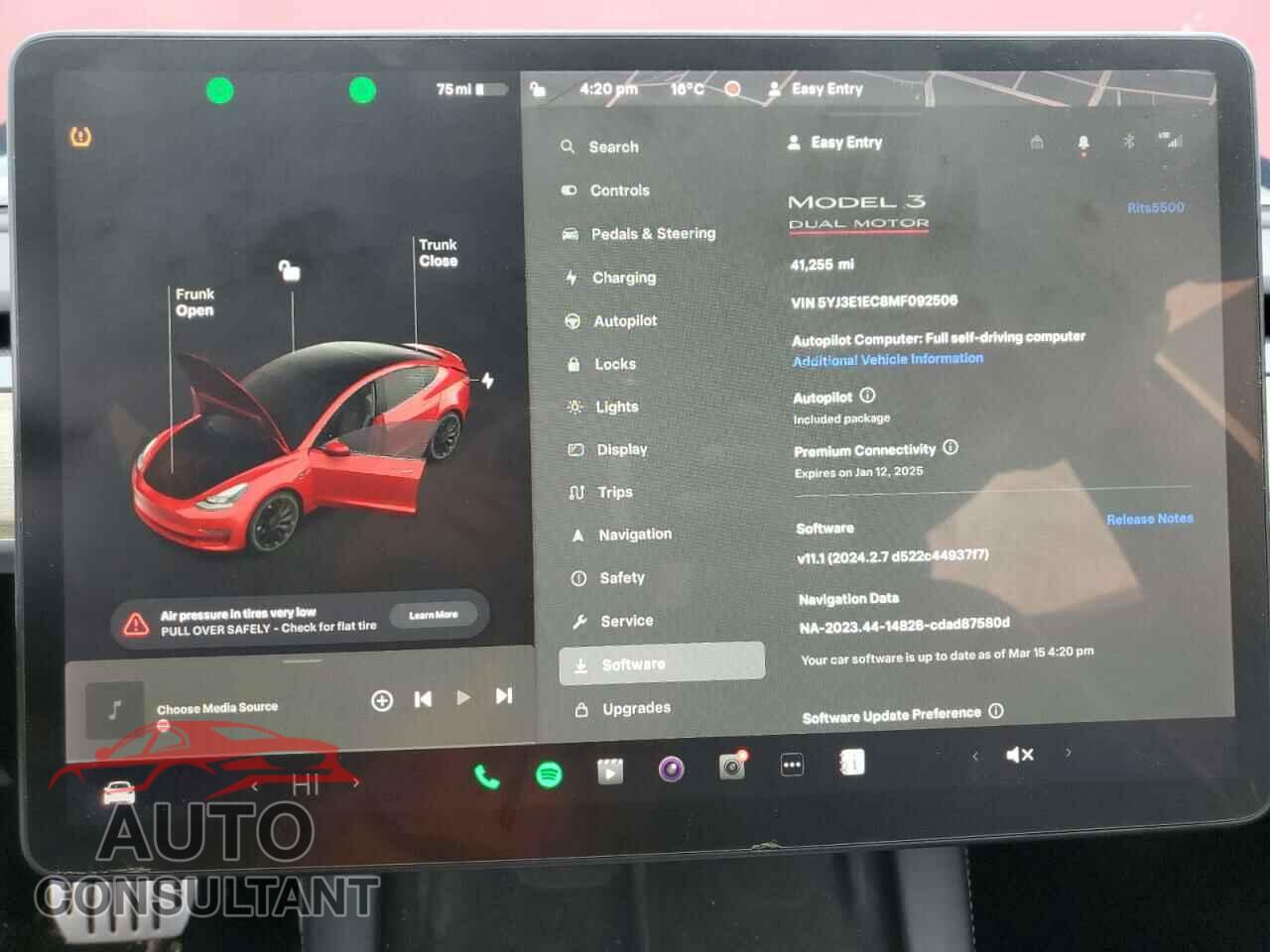 TESLA MODEL 3 2021 - 5YJ3E1EC8MF092506