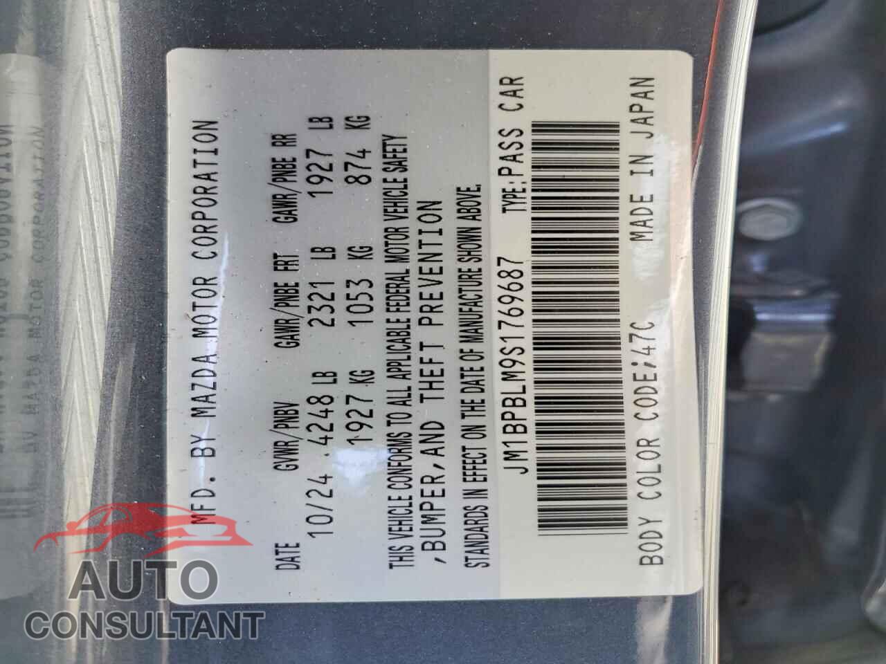 MAZDA 3 2025 - JM1BPBLM9S1769687