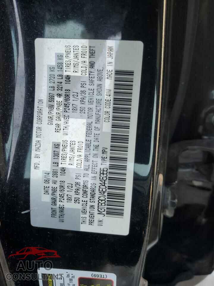 MAZDA CX-9 2014 - JM3TB3CV4E0445355