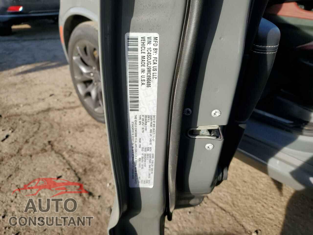 DODGE DURANGO 2021 - 1C4SDJGJ9MC890486