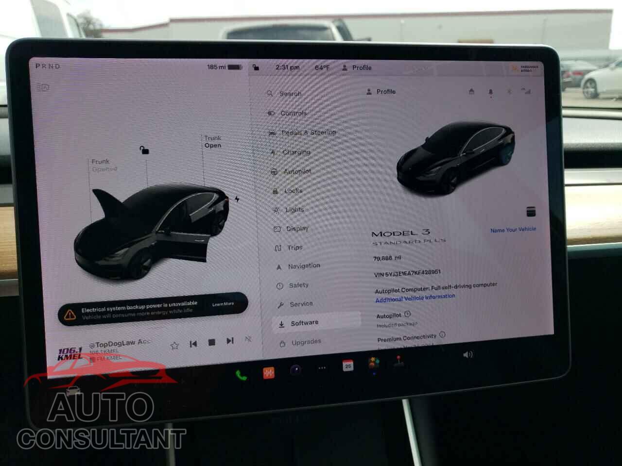 TESLA MODEL 3 2019 - 5YJ3E1EA7KF428951