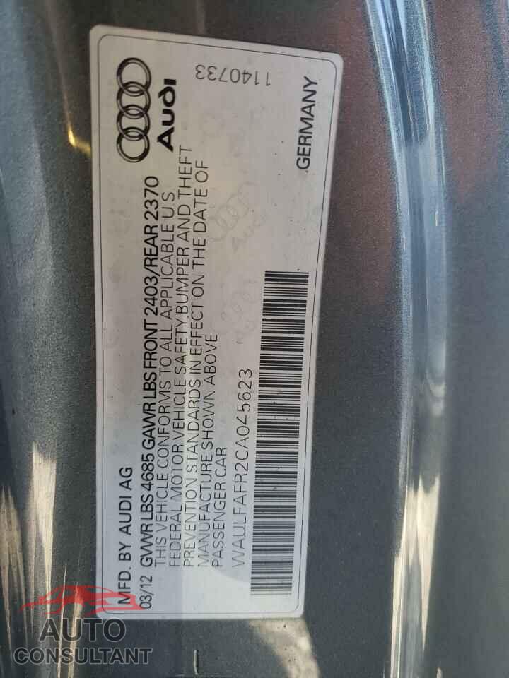 AUDI A5 2012 - WAULFAFR2CA045623