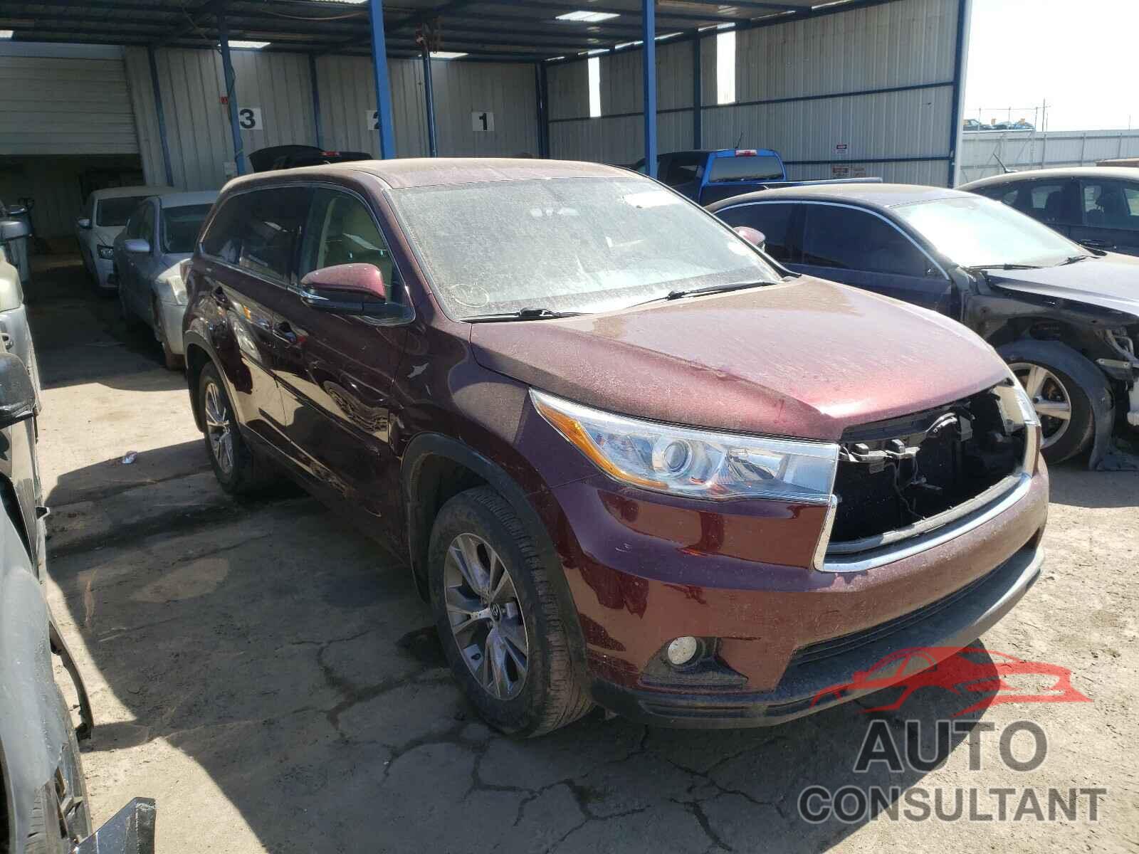 TOYOTA HIGHLANDER 2016 - 5TDBKRFH6GS286089