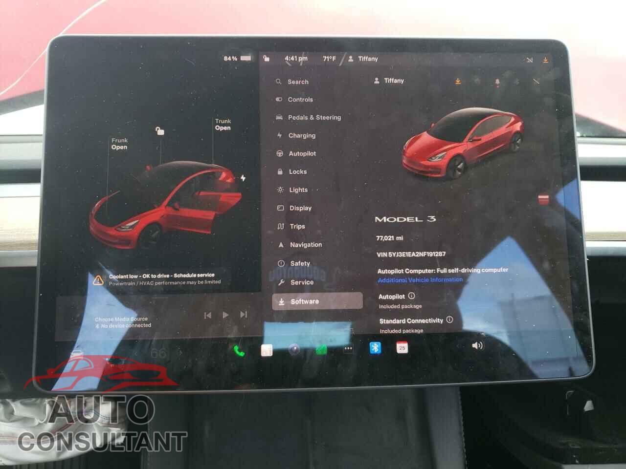 TESLA MODEL 3 2022 - 5YJ3E1EA2NF191287