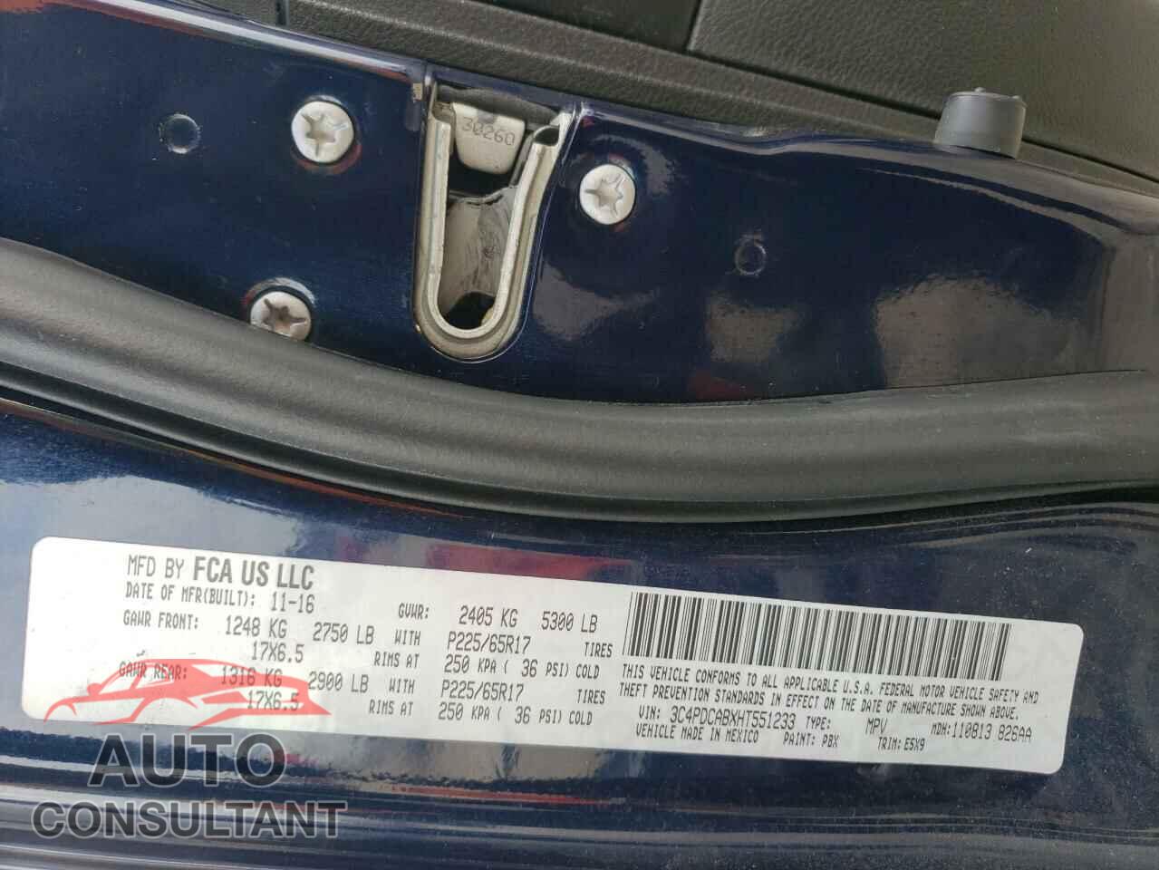 DODGE JOURNEY 2017 - 3C4PDCABXHT551233