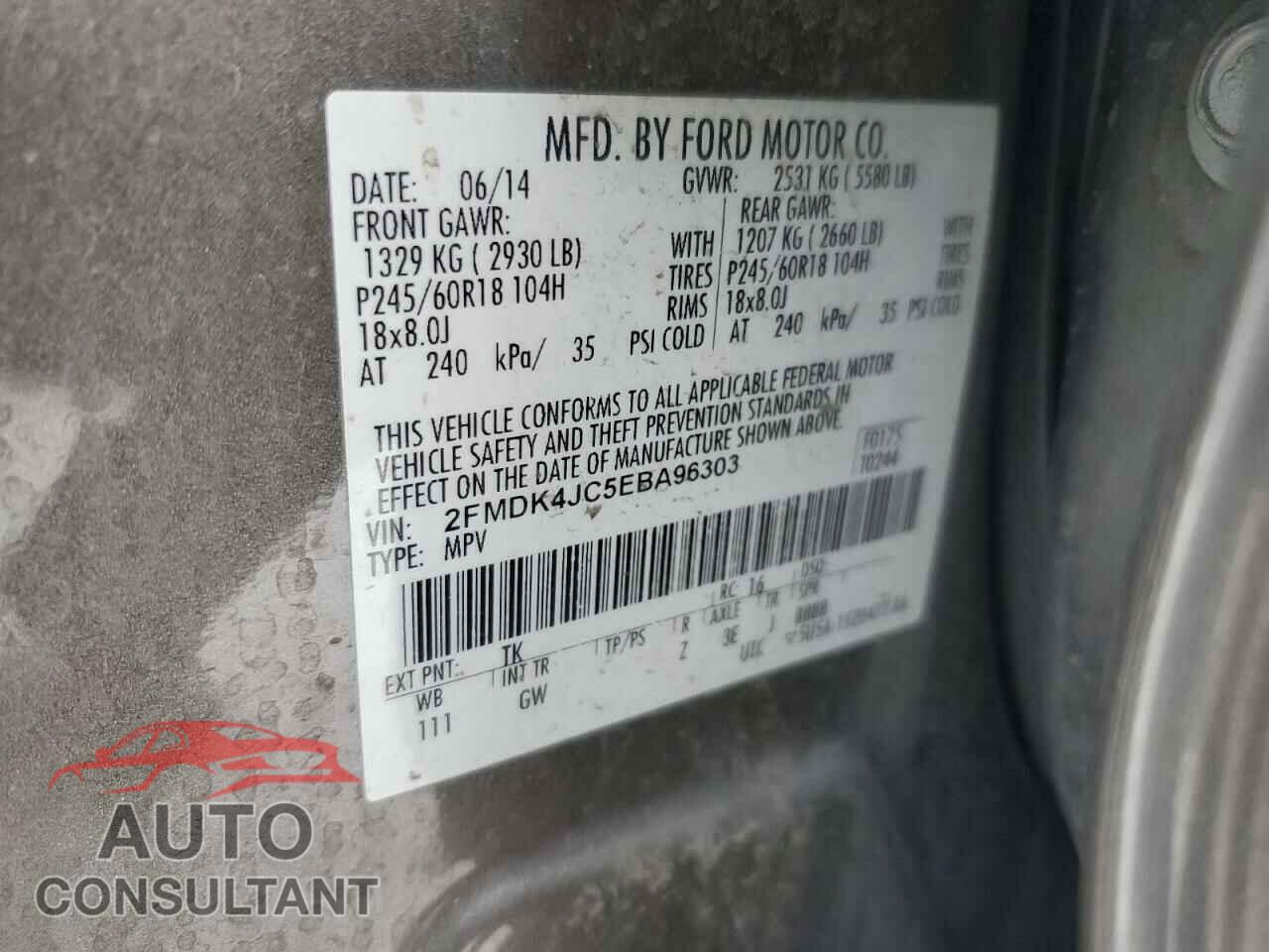 FORD EDGE 2014 - 2FMDK4JC5EBA96303