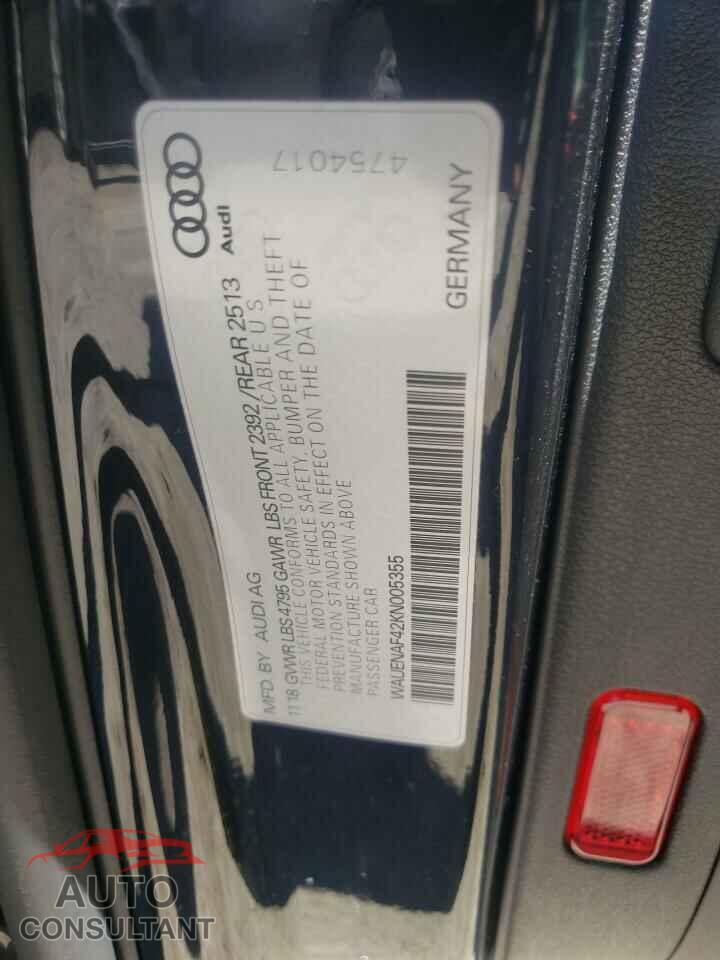 AUDI A4 2019 - WAUENAF42KN005355