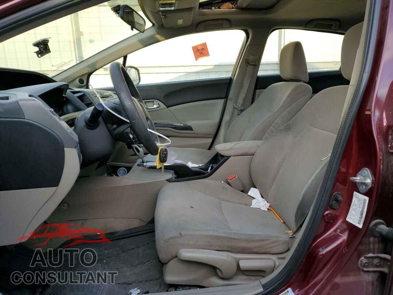 HONDA CIVIC 2012 - 2HGFB2F86CH592714