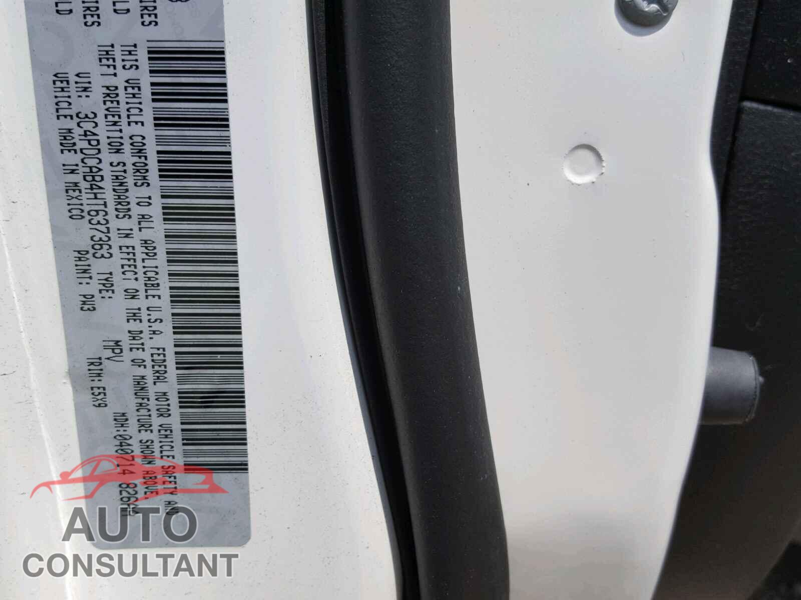 DODGE JOURNEY SE 2017 - 3C4PDCAB4HT637363