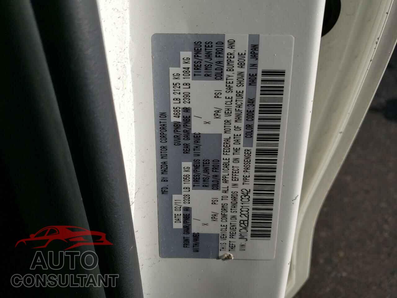 MAZDA 5 2012 - JM1CW2BL2C0110342