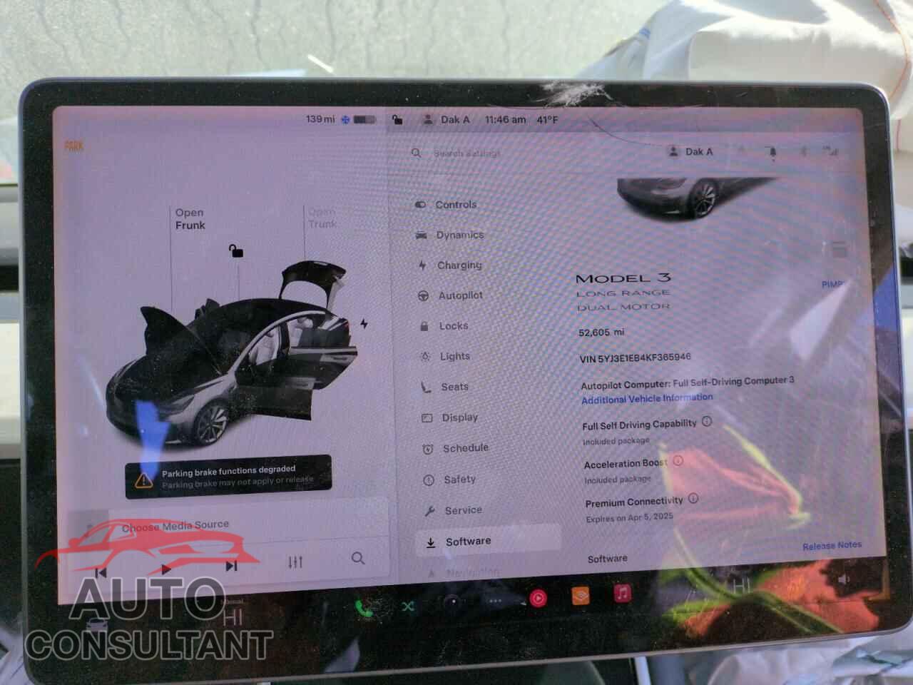 TESLA MODEL 3 2019 - 5YJ3E1EB4KF365946