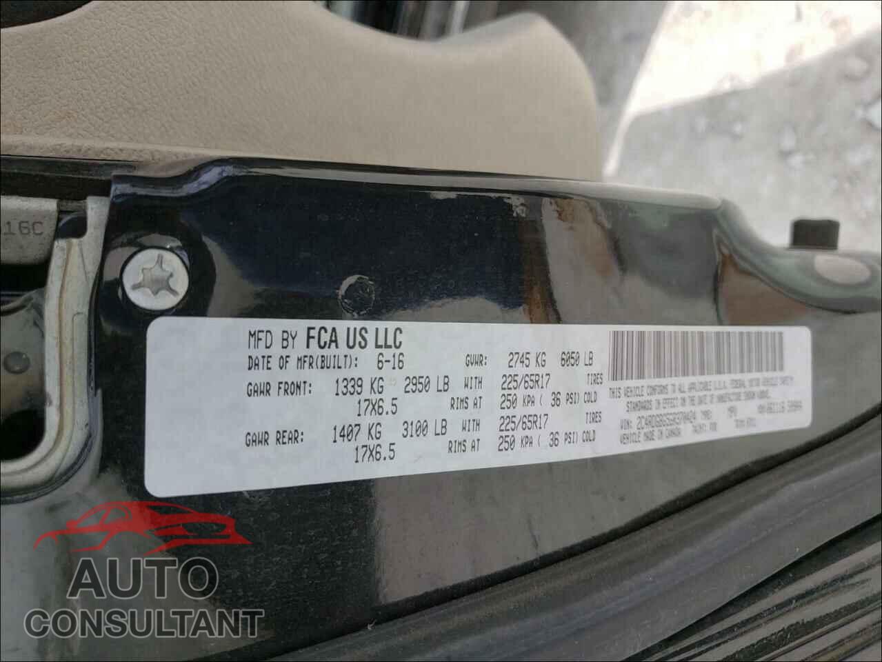 DODGE GRAND CARA 2016 - 2C4RDGBG5GR370424