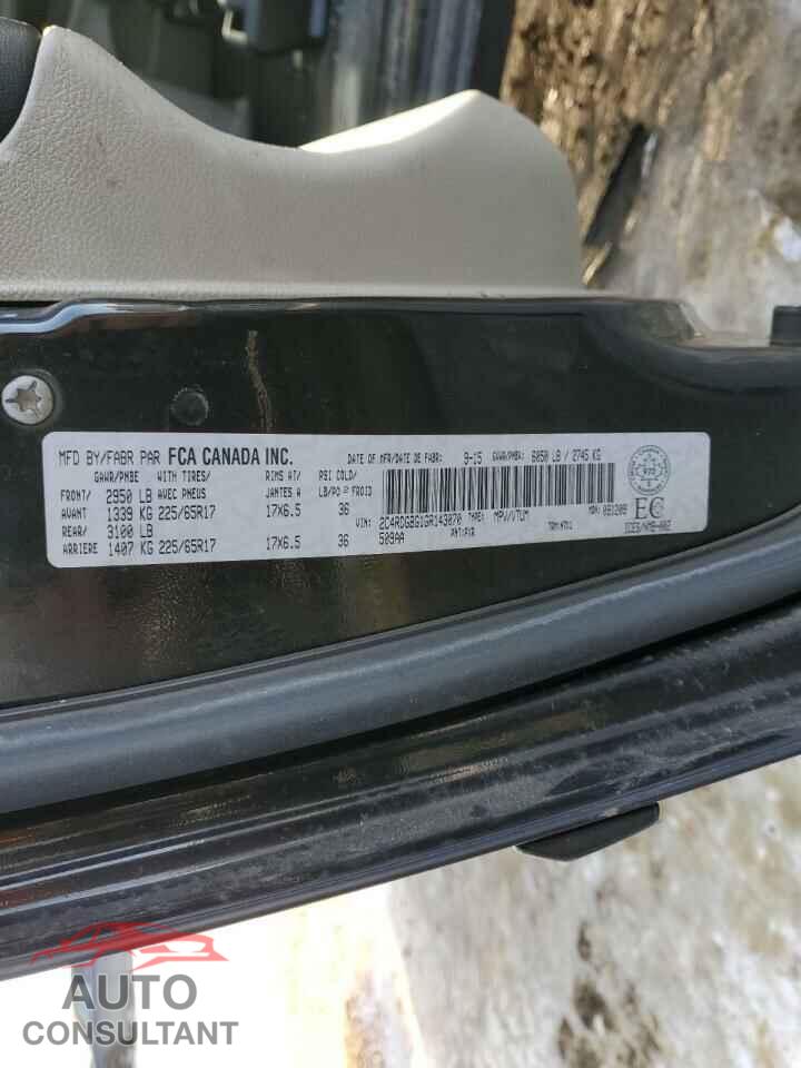 DODGE CARAVAN 2016 - 2C4RDGBG1GR143070