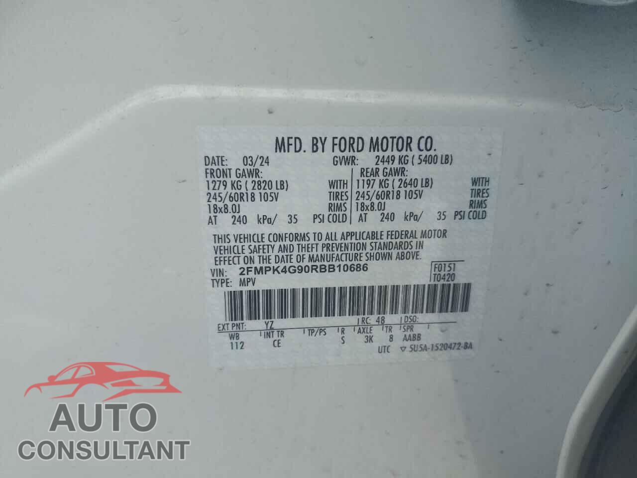 FORD EDGE 2024 - 2FMPK4G90RBB10686