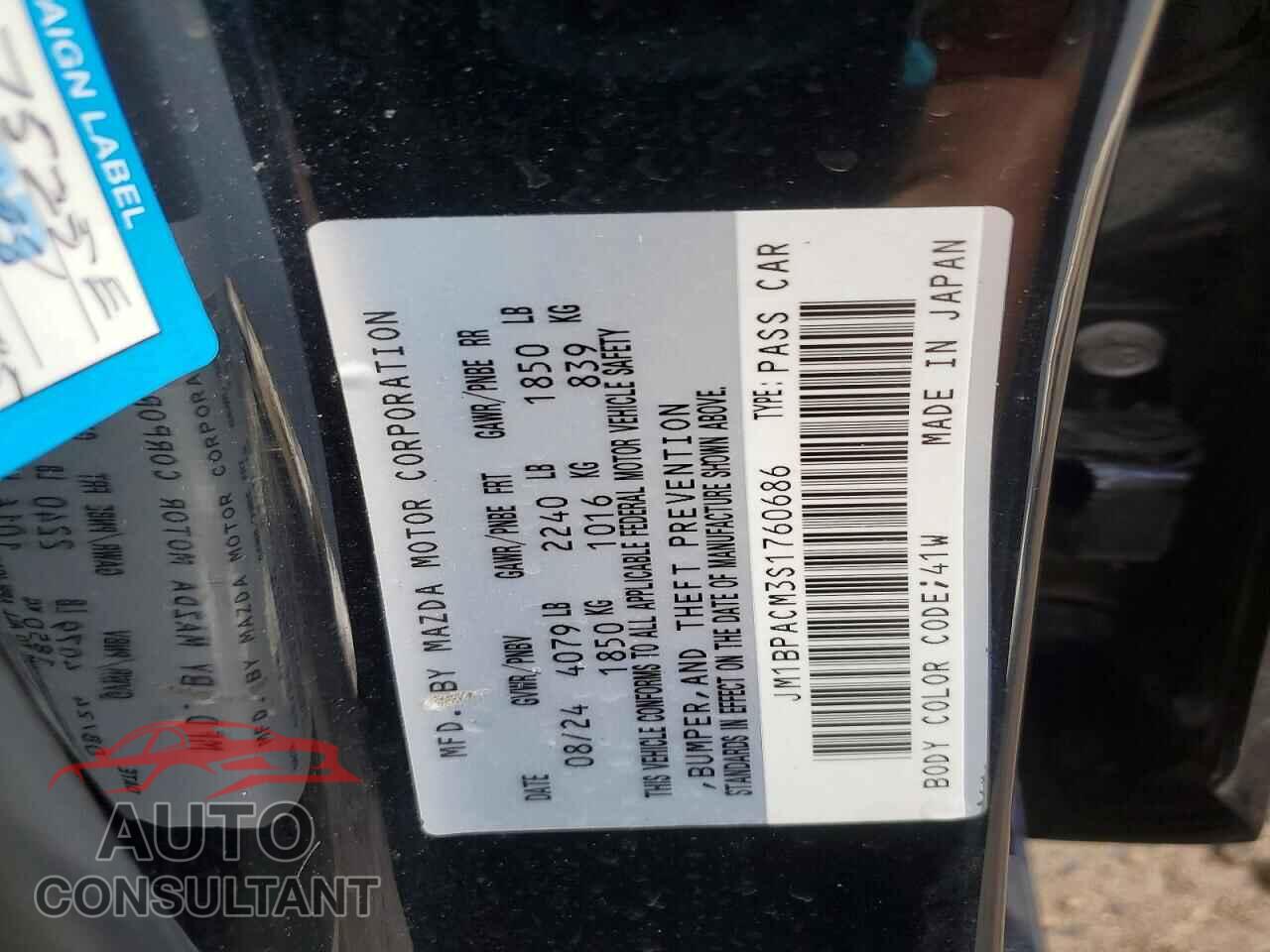 MAZDA 3 2025 - JM1BPACM3S1760686
