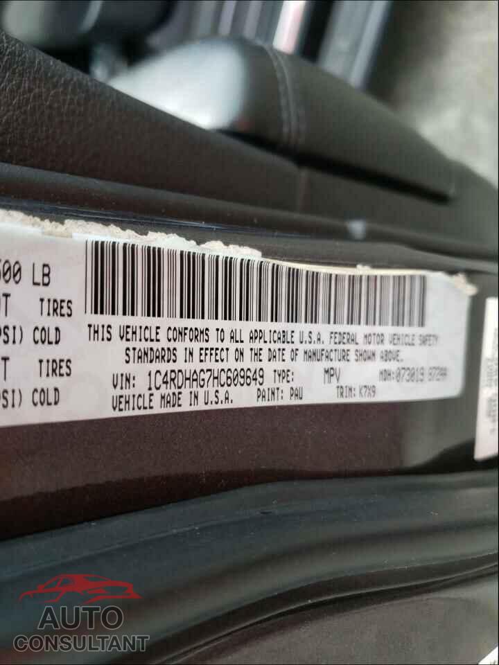 DODGE DURANGO 2017 - 1C4RDHAG7HC609649