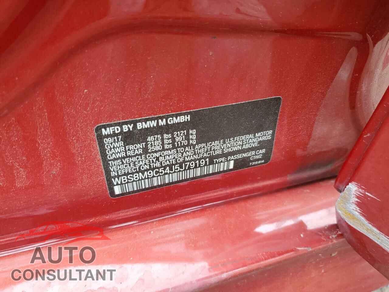 BMW M3 2018 - WBS8M9C54J5J79191