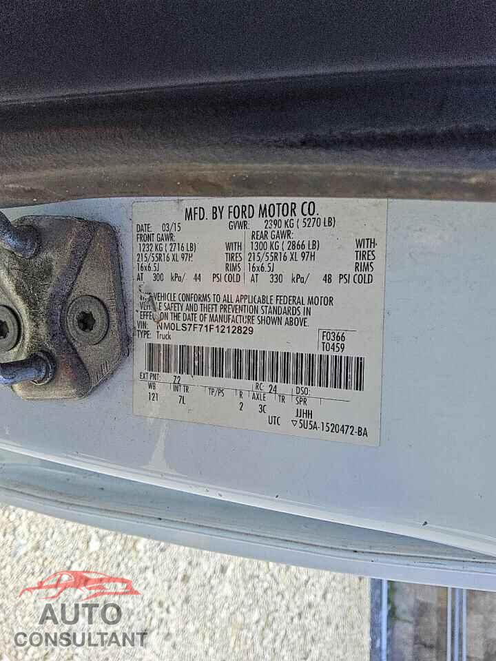 FORD TRANSIT 2015 - NM0LS7F71F1212829