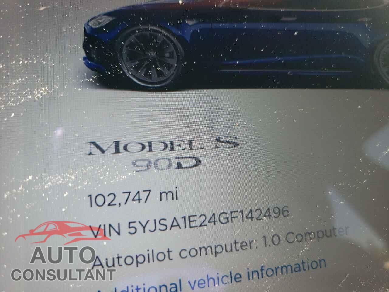 TESLA MODEL S 2016 - 5YJSA1E24GF142496