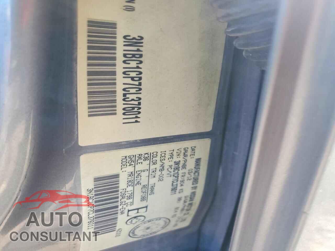 NISSAN VERSA 2012 - 3N1BC1CP7CL376011