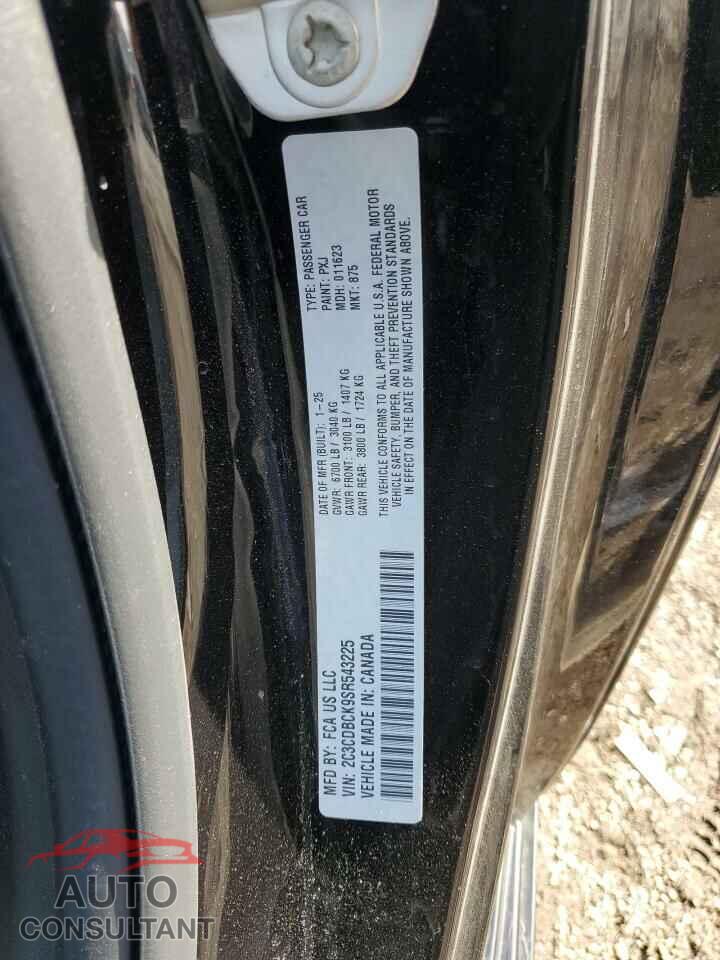 DODGE CHARGER DA 2025 - 2C3CDBCK9SR543225