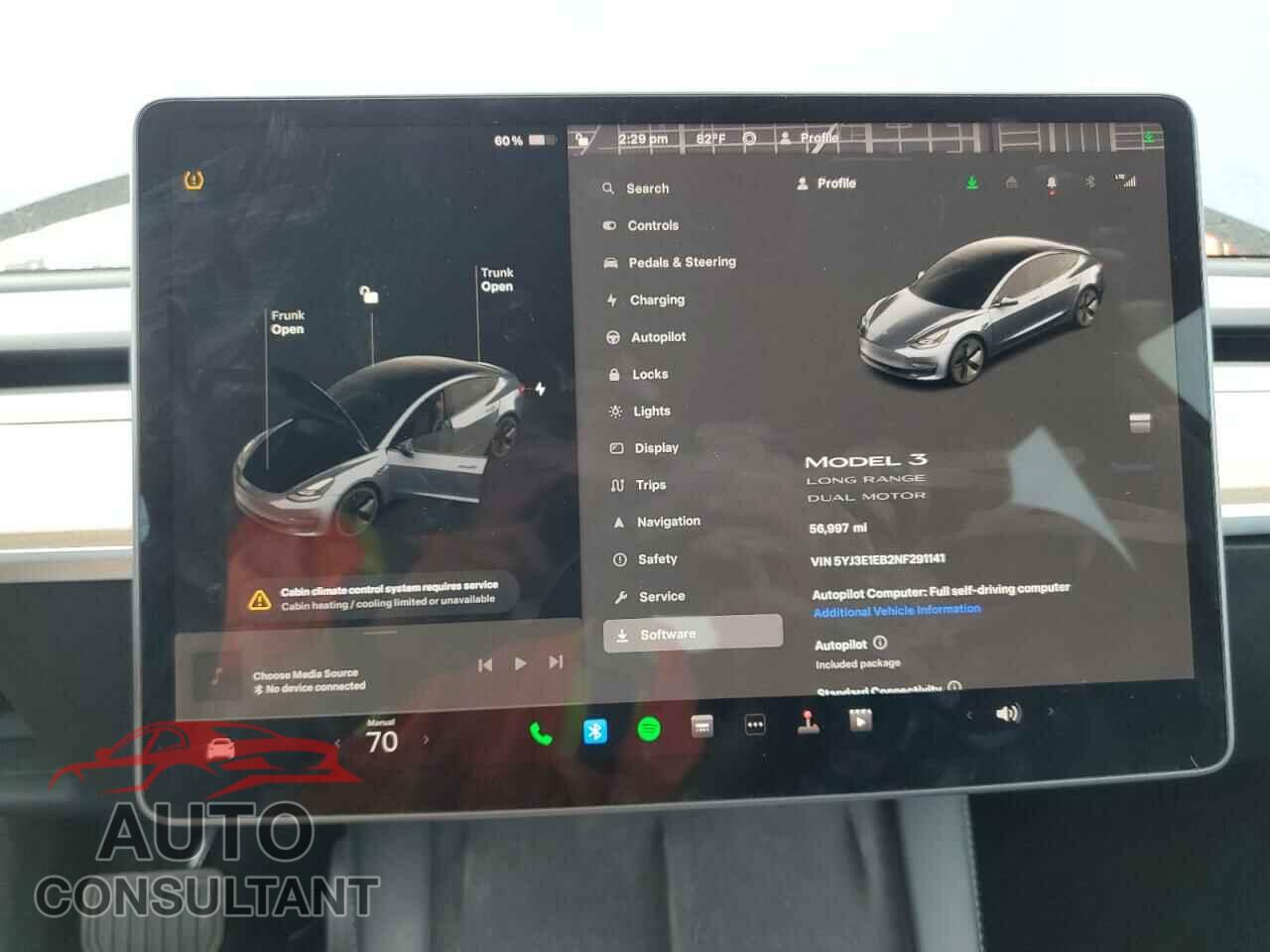TESLA MODEL 3 2022 - 5YJ3E1EB2NF291141