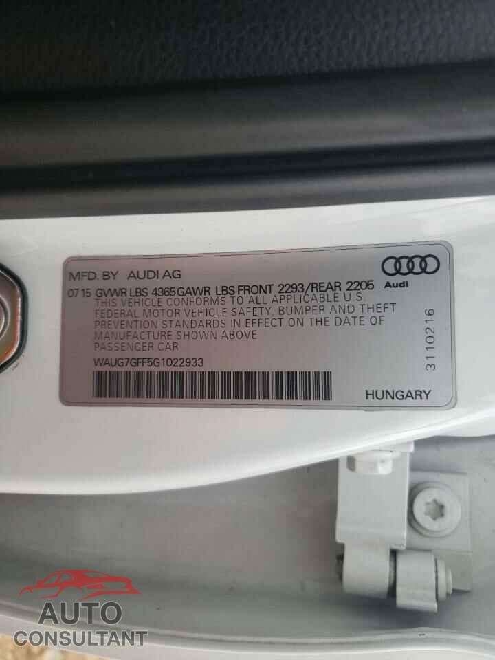 AUDI A3 2016 - WAUG7GFF5G1022933